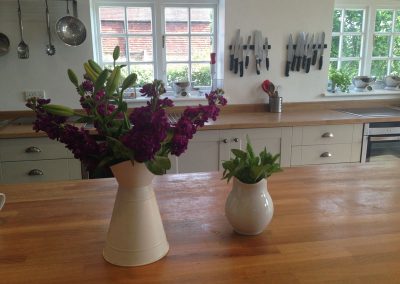 flowers decorating the table