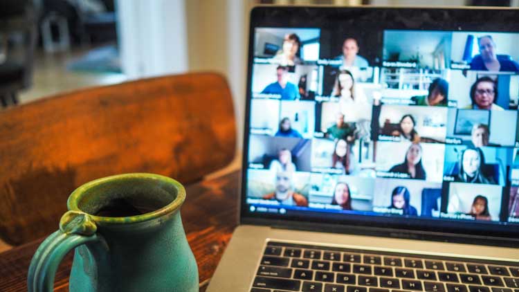 zoom-meeting-online-course online course laptop and coffee mug